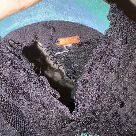 Free People Black Lace Mini Dress - Picture 4 of 4